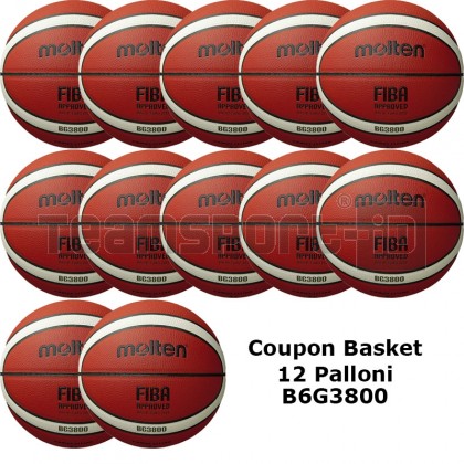 Pallone Basket Molten Femminile B6G3800 Coupon 2023 - Conf. 12 palloni