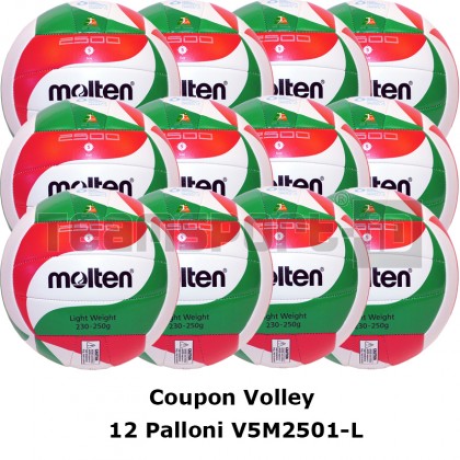 Pallone Volley Molten V5M2501-L Coupon 2023 - Conf. 12 palloni