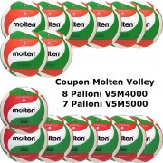 Pallone Volley Molten 8-V5M4000 + 7-V5M5000 Coupon 2022 - Conf. 15 palloni