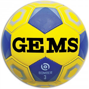 Offerta a Tempo - Pallone Calcio mis. 3 Gems BOMBER Giallo/Blu - Ultimi 25 palloni