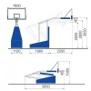 Impianto Basket Trasportabile Schiavi Sport FIBA OLEODIN. 230 MANUALE